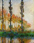 Autumn Canvas Paintings - Three Trees in Autumn